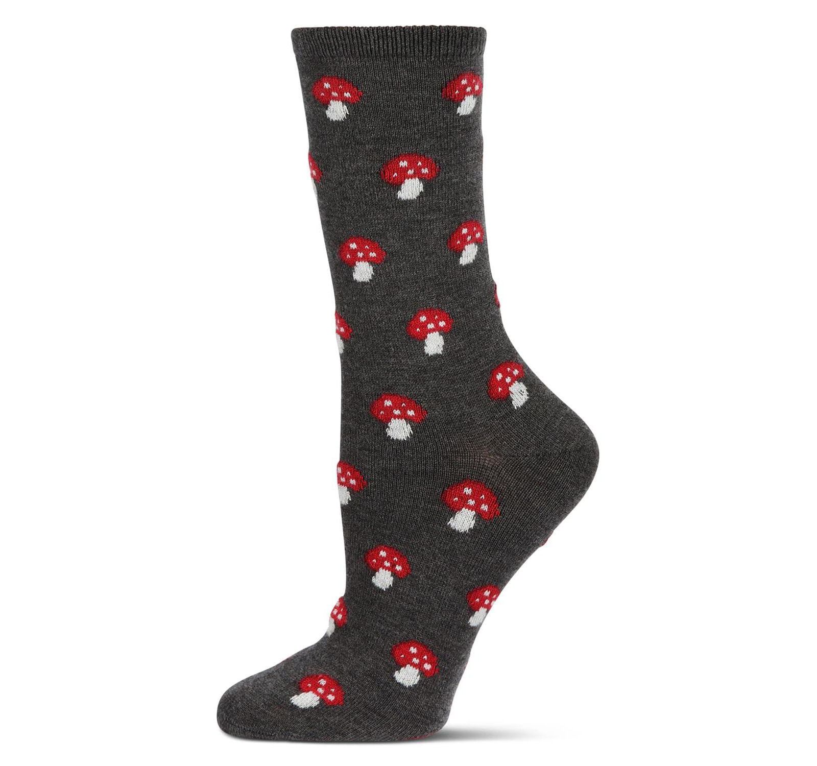 MeMoi Women's Soft Mushroom Cashmere Crew Socks