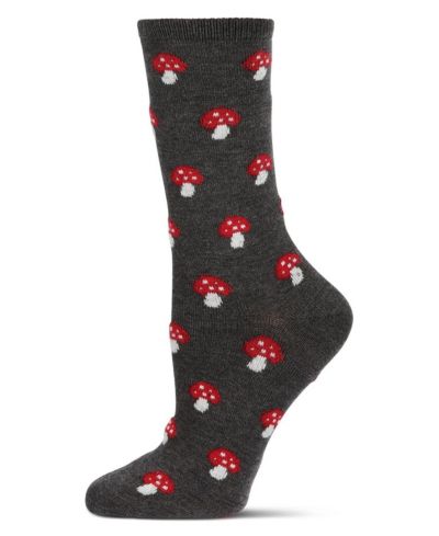 MeMoi Women's Soft Mushroom Cashmere Crew Socks