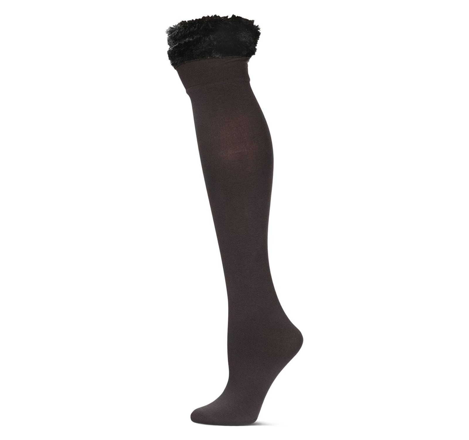 MeMoi Women's Plush Lined Furry Fleece Knee High Socks