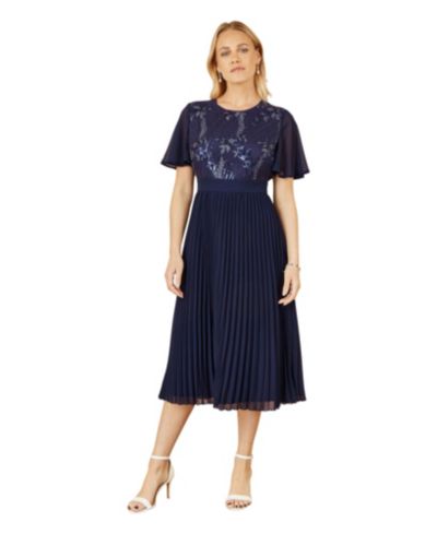 Женское миди-платье Yumi Women's Sequin Embellished Pleated