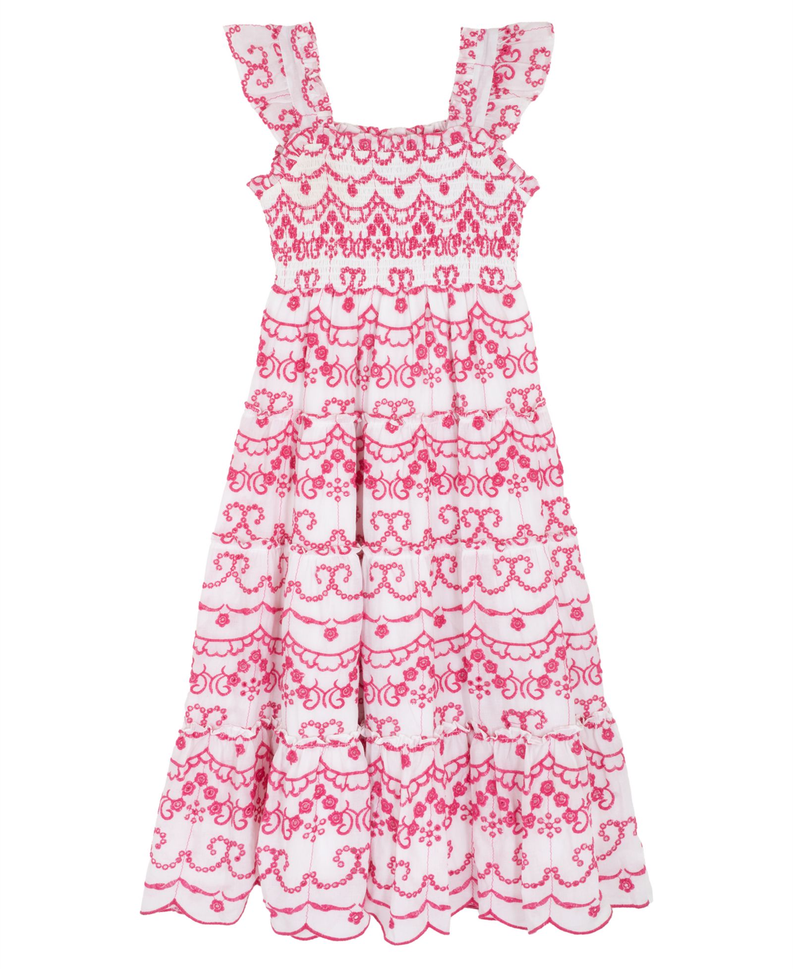 Платье Rare Editions Girls' 7-16 Cotton Eyelet Flutter Square Neck