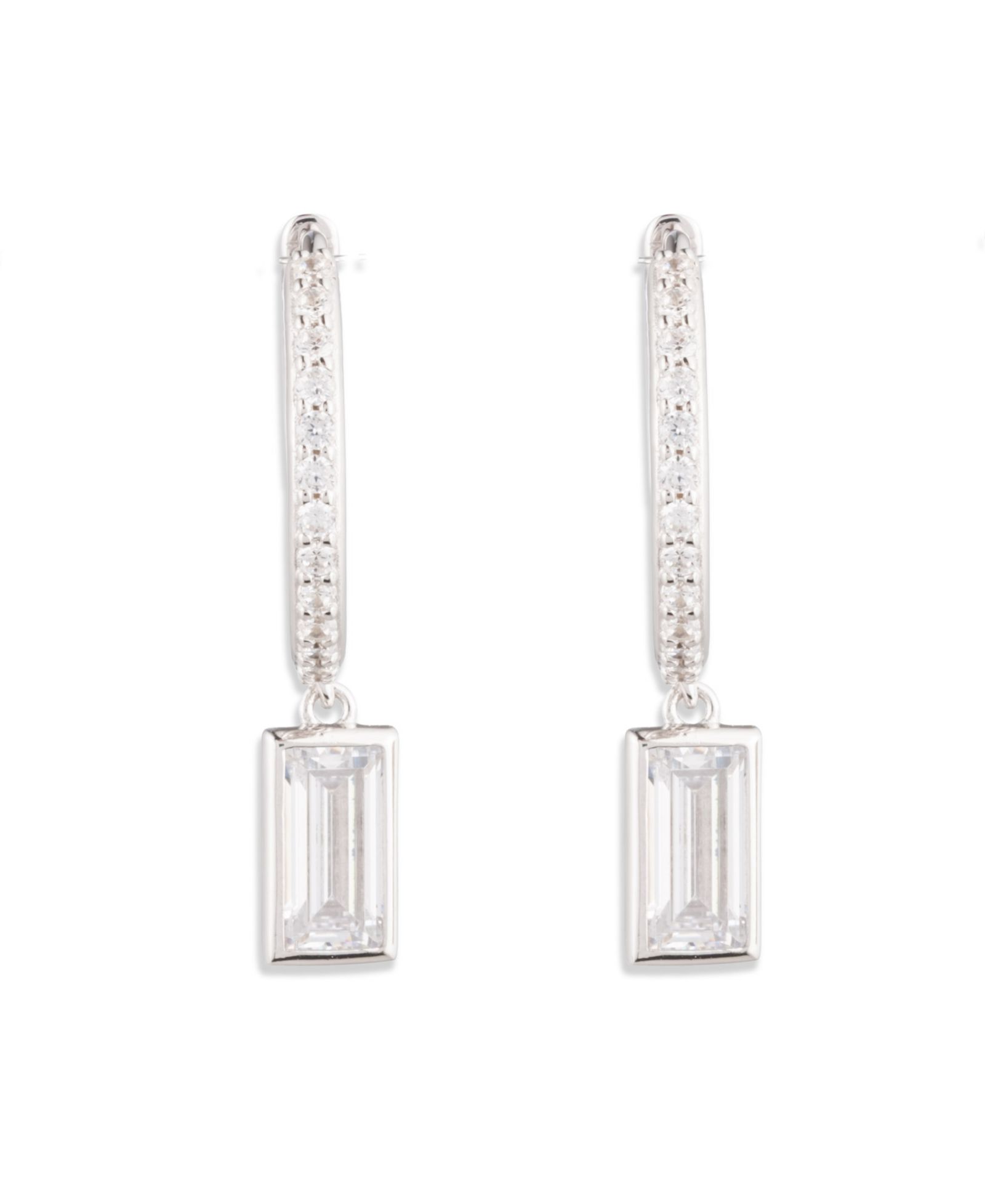 Lauren Ralph Lauren Cubic Zirconia Sterling Silver Hoop Earrings