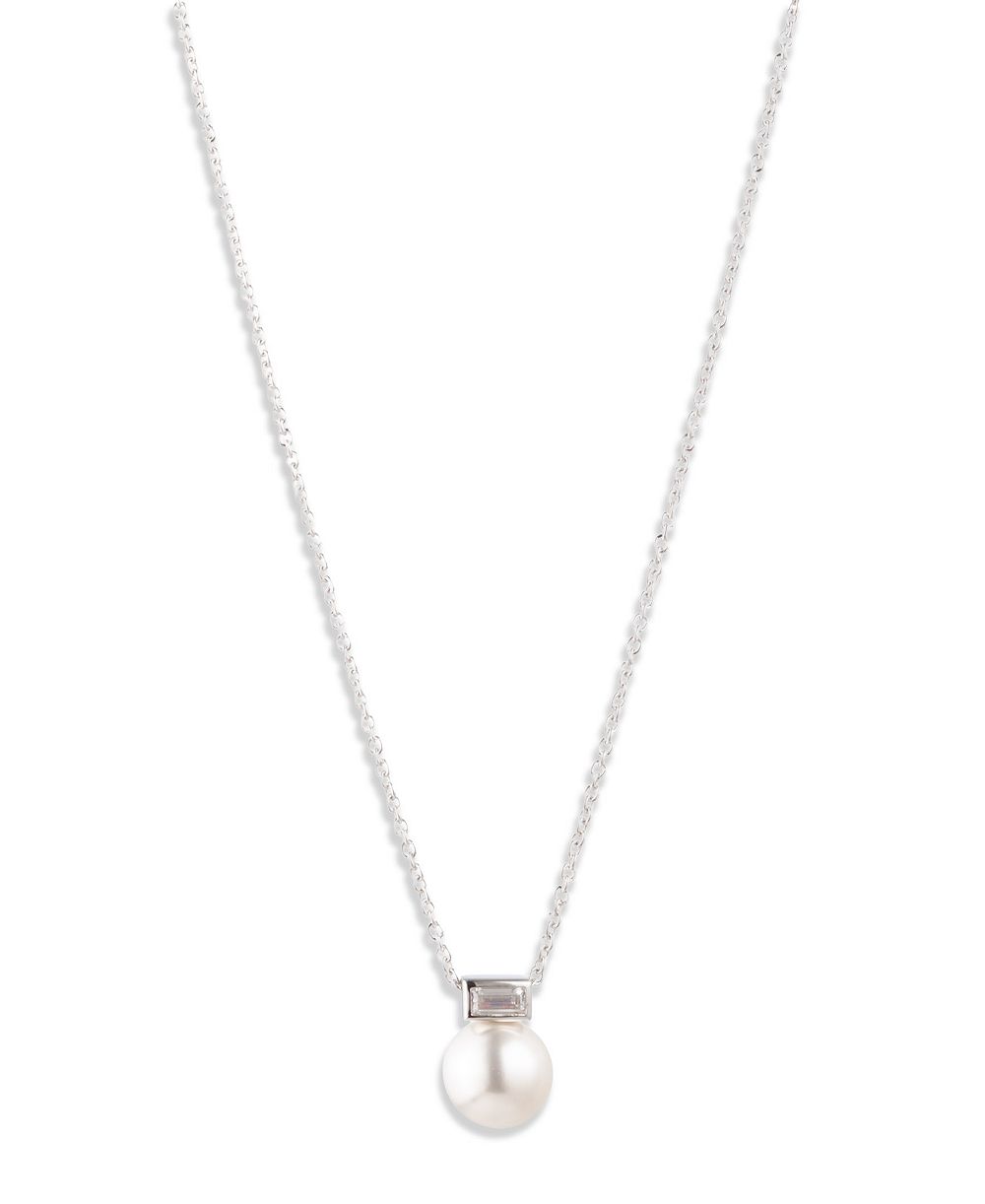 Подвеска-кулон Lauren Ralph Lauren Cubic Zirconia & Imitation Pearl в стерлинговом серебре