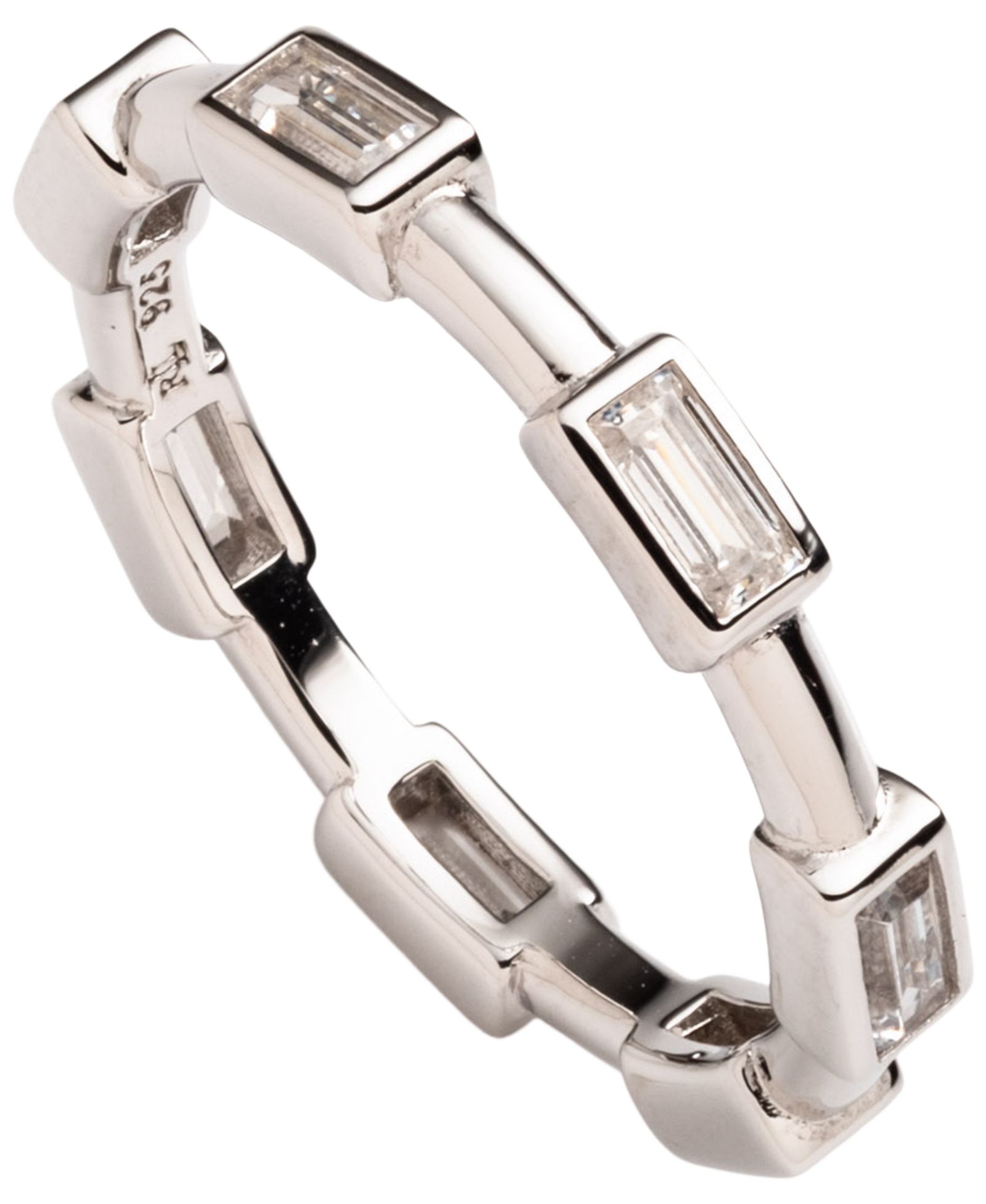 Lauren Ralph Lauren Cubic Zirconia Sterling Silver Band Ring