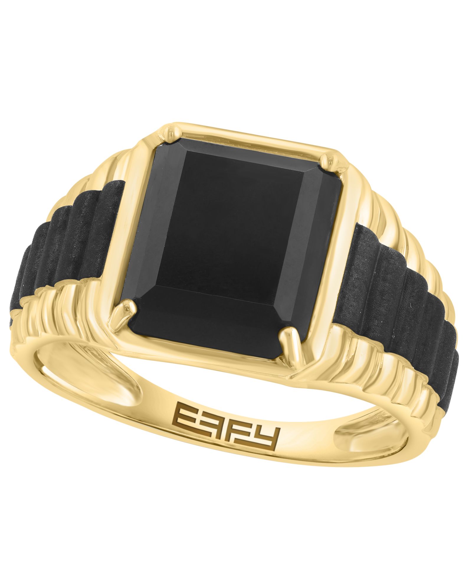 EFFY Collection Мужское кольцо Onyx из 14k желтого золота