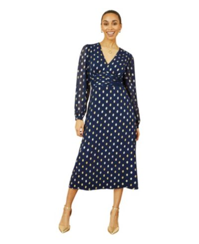 Yumi Women's Foil Print Midi Dress