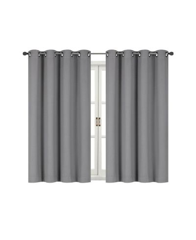 Kate Aurora 100% Thermal Blackout Bath and Kitchen Window Curtains - 50 in. W x 45 in. L, Yellow