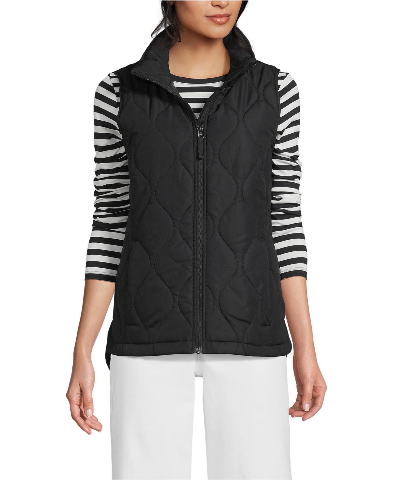 Жилет Lands' End Women's Tall FeatherFree Quilted Insulated Vest стёганый, утеплённый, для женщин высокого роста