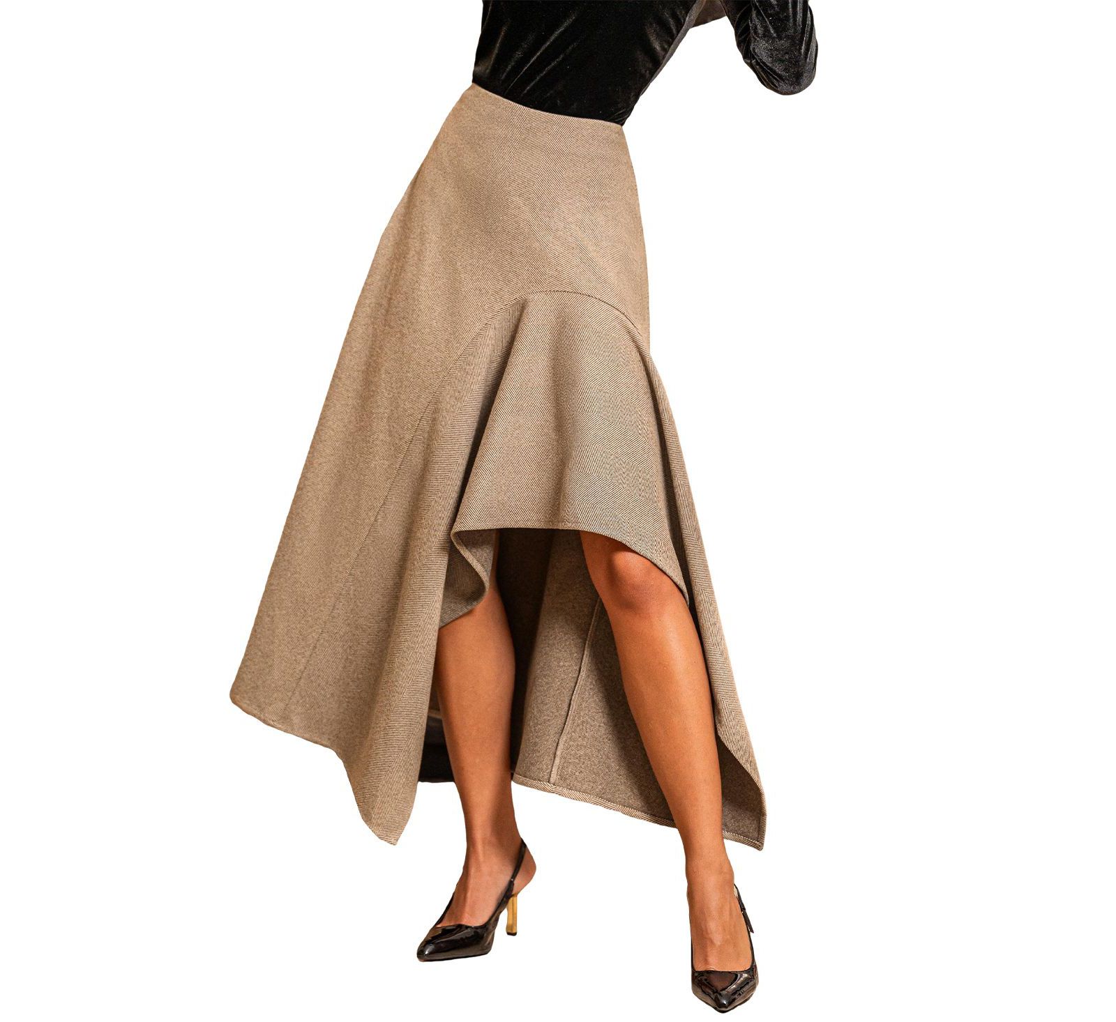 Женская миди-юбка Cupshe Asymmetrical Hem