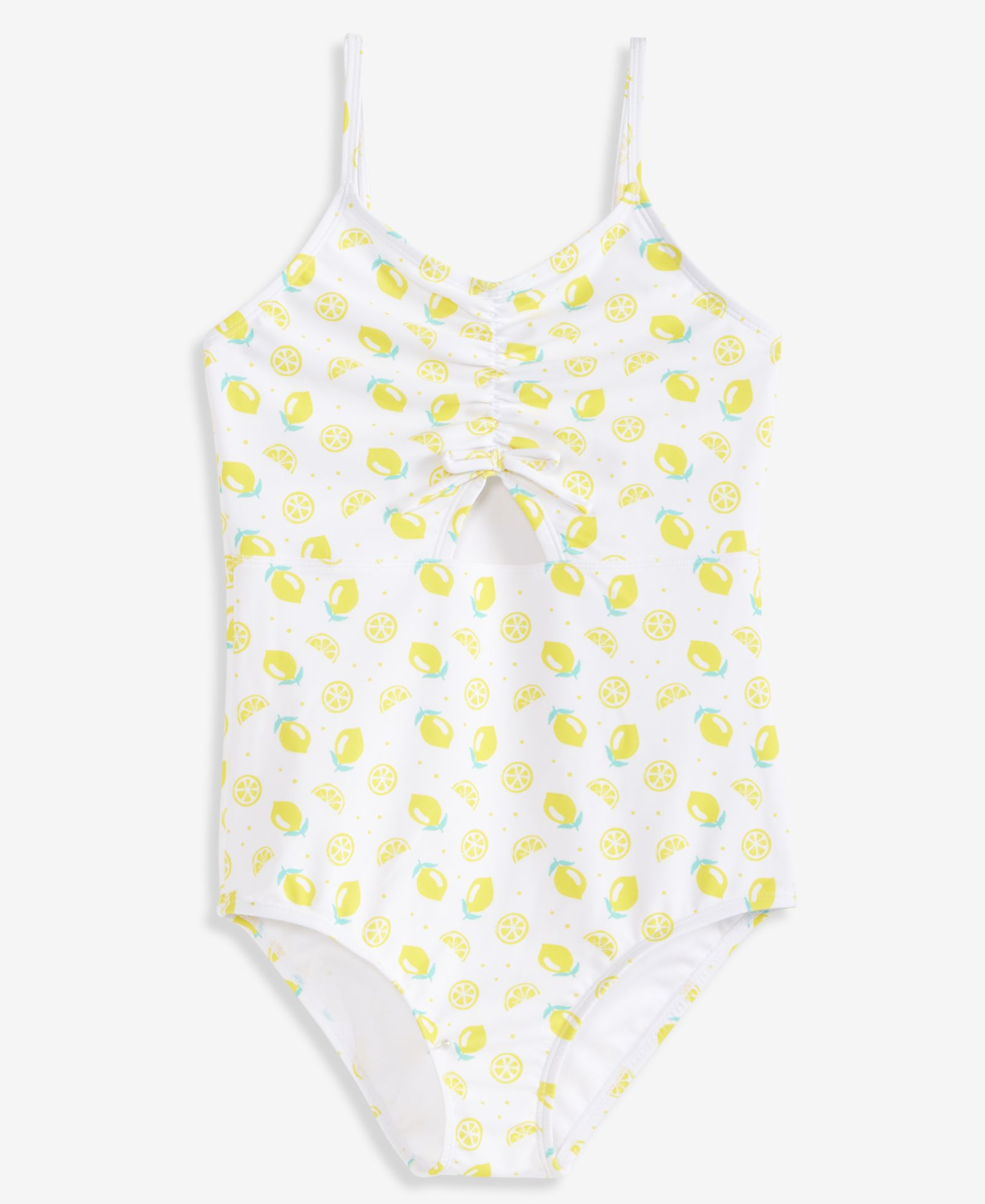 Epic Threads Girls' XS-XL Lemon-Print Cutout One-Piece Swimsuit, Macy's Exclusive