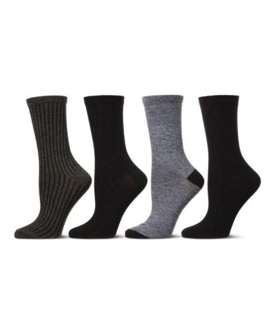 Женские носки MeMoi Textured Buttersoft Crew, 4 пары
