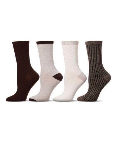 Женские носки MeMoi Textured Buttersoft Crew, 4 пары