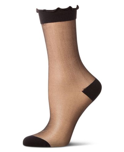 Женские шелковые носки MeMoi Lettuce-Edge Silky Sheer Crew