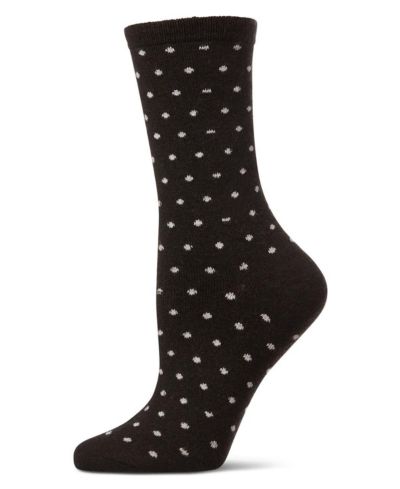 MeMoi Women's Mini Dot Cashmere Crew Socks