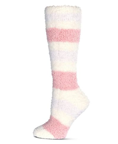 MeMoi Женские носки MeMoi Multi-Stripe Teddy Bear Plush Knee High