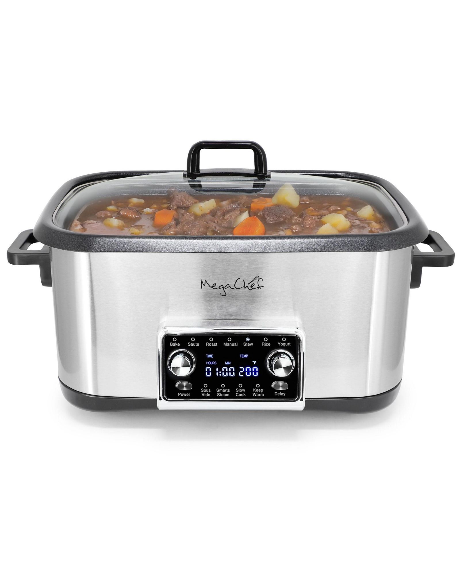 MegaChef 8 Quart 12-in-1 Deluxe Multi Cooker with Sous Vide and Multi-Functions