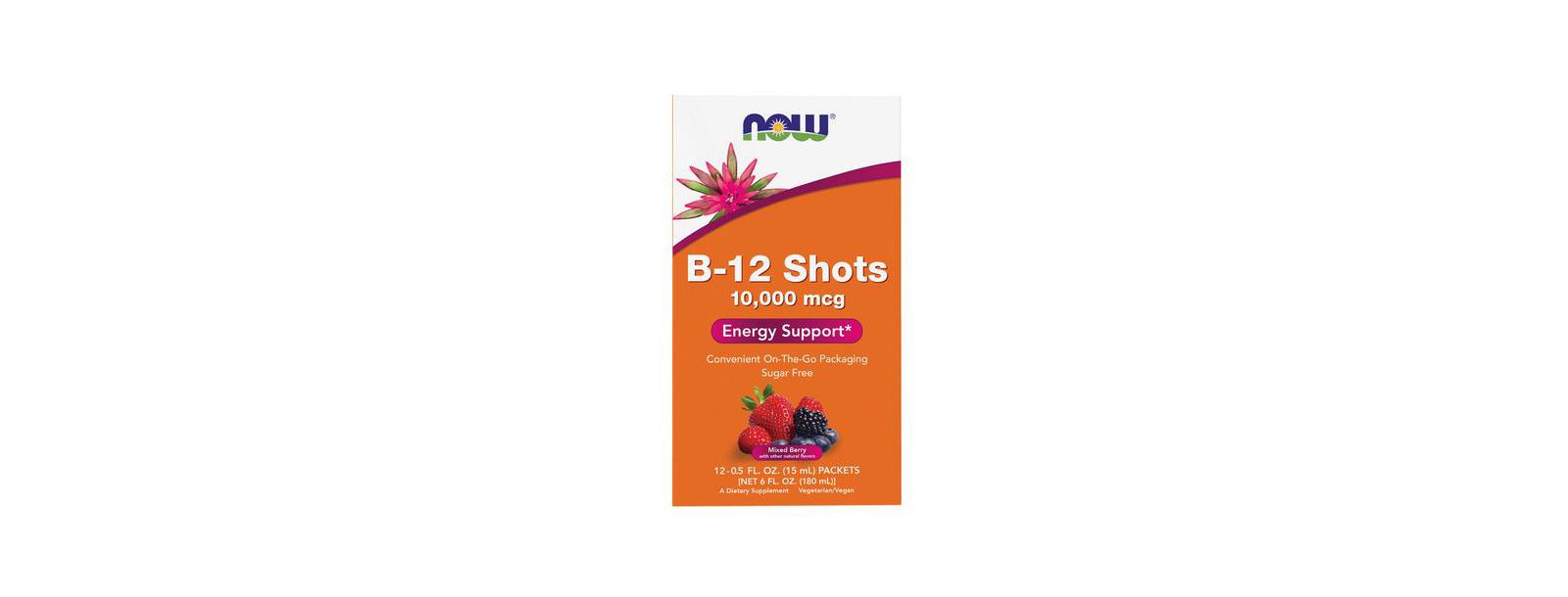 NOW Foods B-12 Energy Boost, 10,000 mcg, 12 Pack, 15 ml