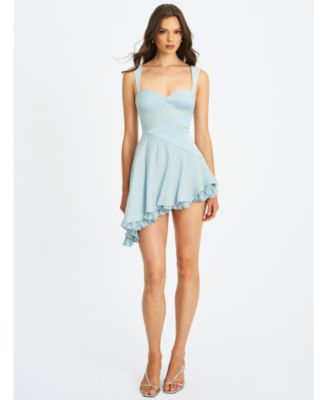 Miss Circle Women's Yaffa Baby Blue Asymmetrical Mini Dress