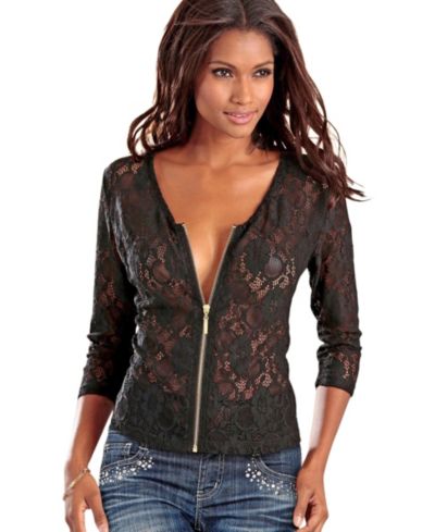 Женский жакет LASCANA Floral Lace Zip