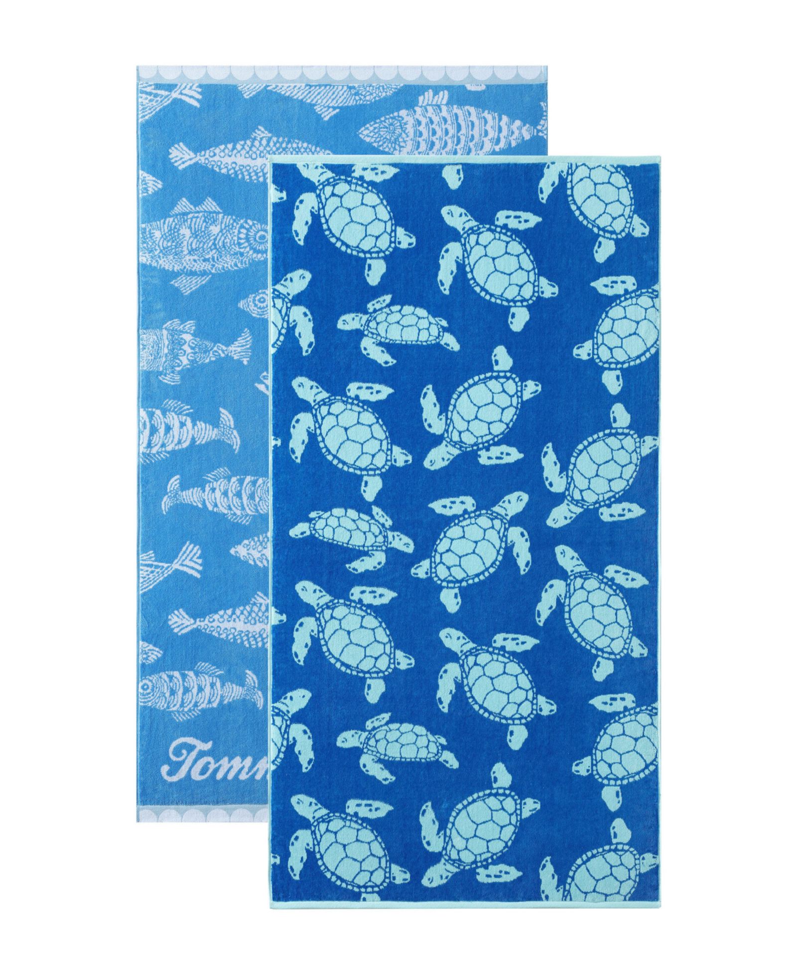 Tommy Bahama Fish Printed Cotton 2-Pc. Beach Towel Set, 72" x 36"