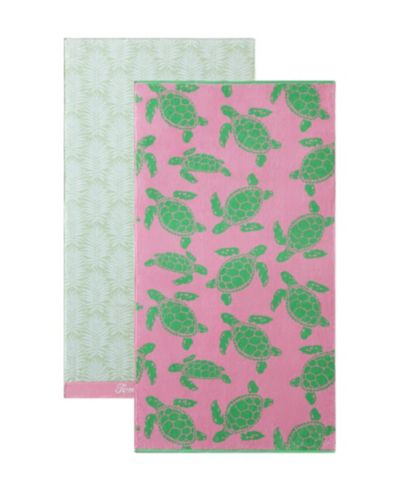Tommy Bahama набор пляжных полотенец из хлопка с принтом Linear Palms, 72" x 36"