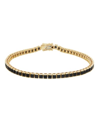 Macy's Onyx Bracelet (12-5/8 ct. t.w.) in 14k Yellow Gold-Plated Sterling Silver