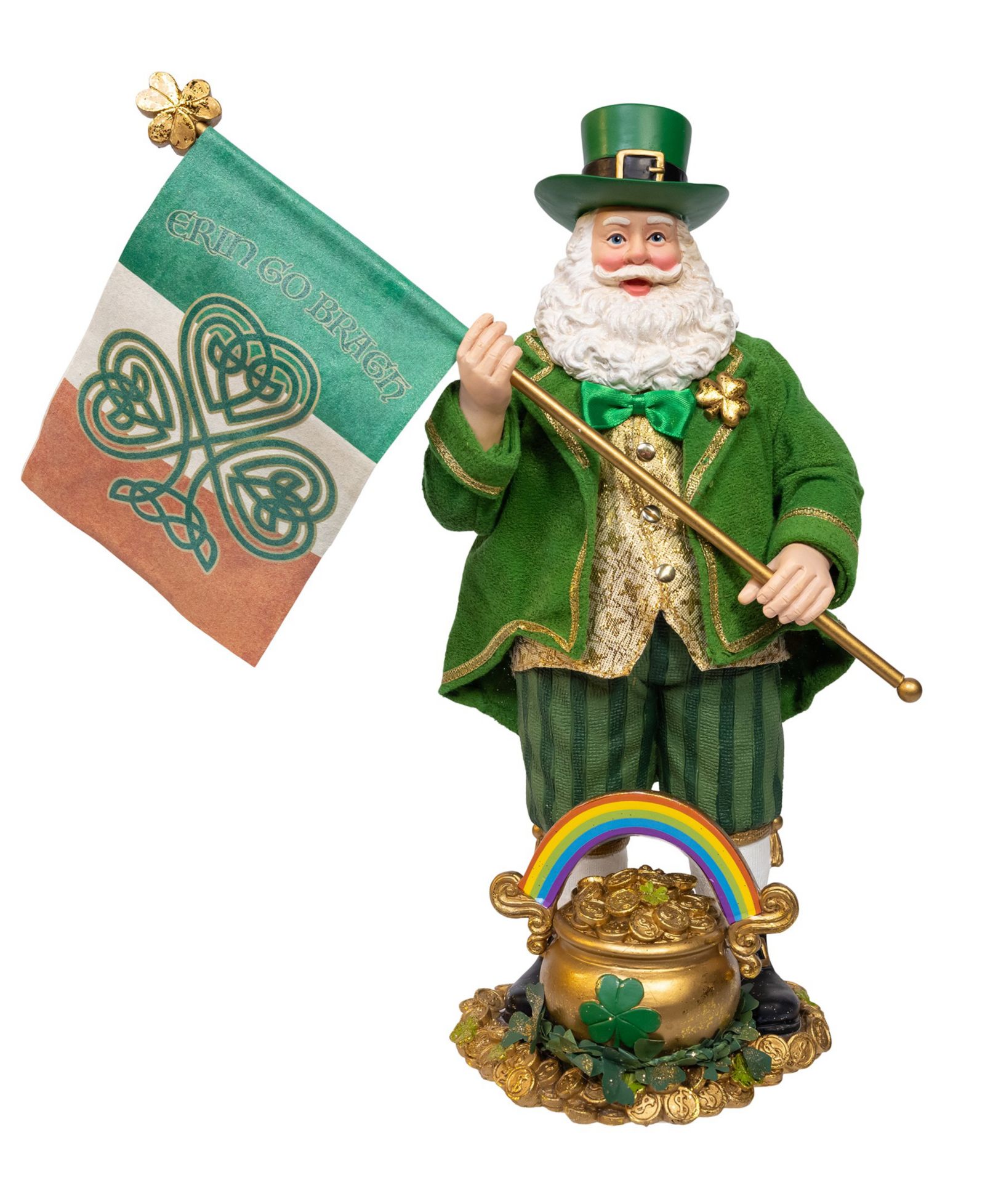Музыкальная фигурка Kurt Adler 11" Fabriché Musical Irish Santa