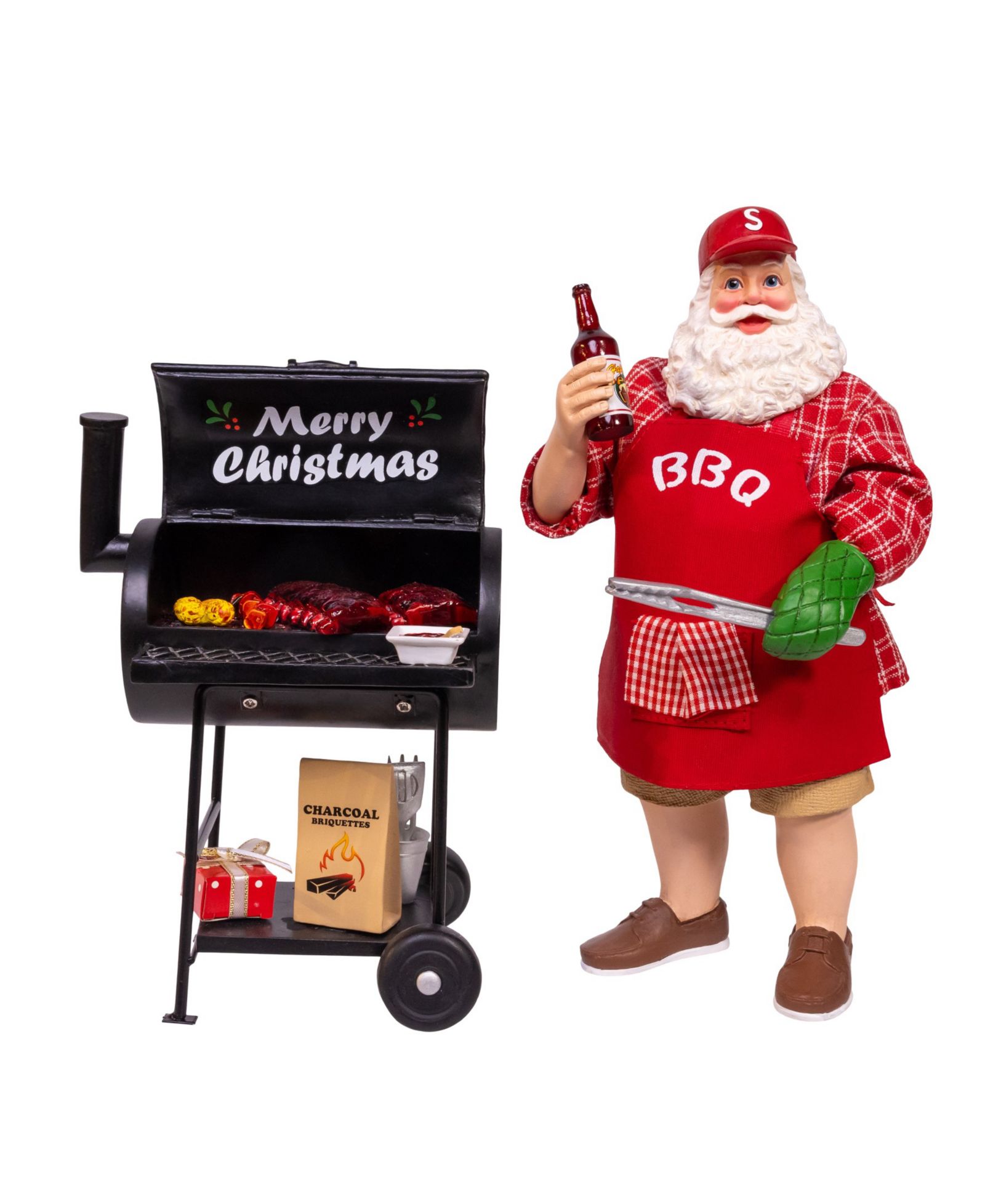 Kurt Adler 10.75" Barbecue Grill Santa