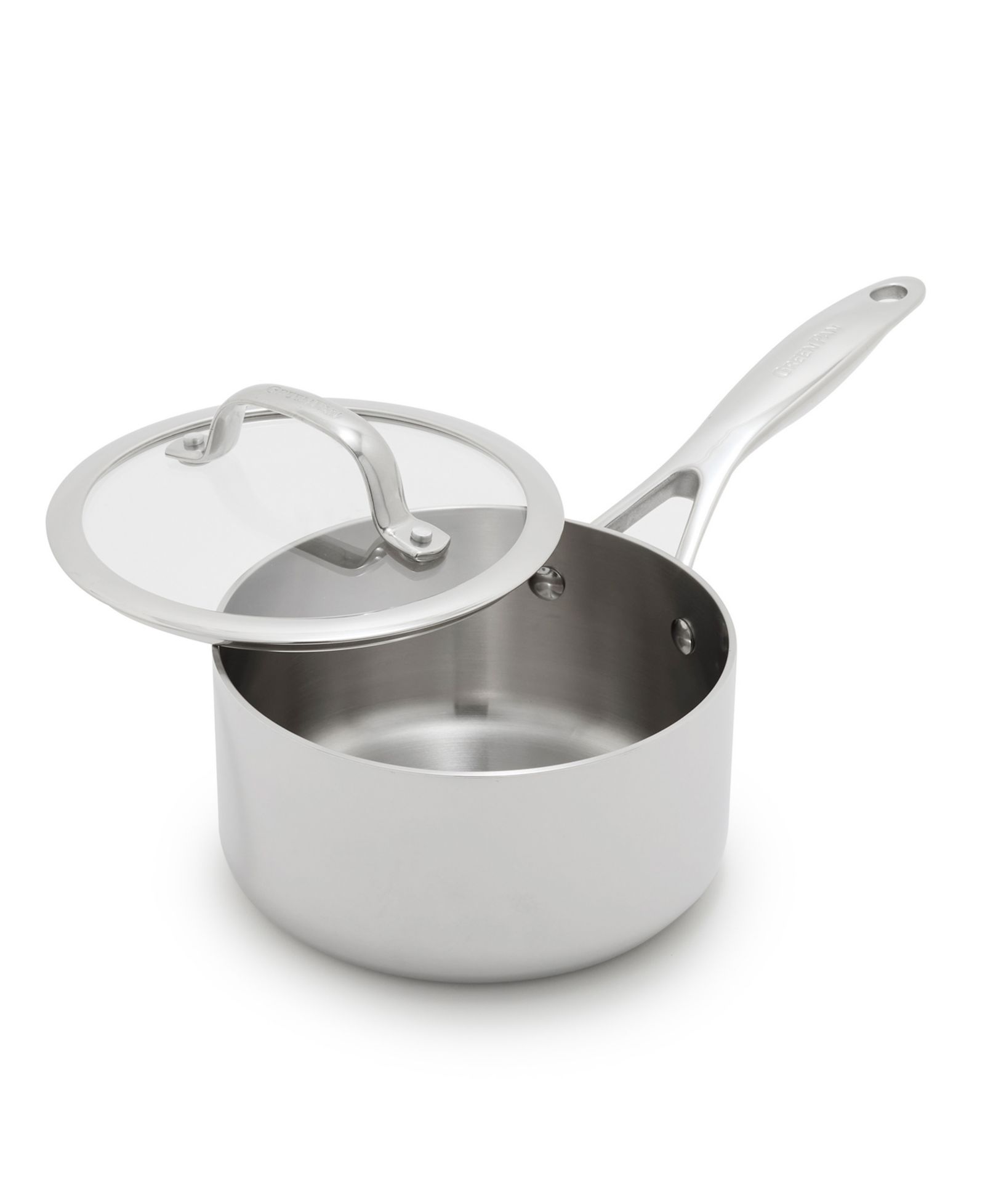 GreenPan Valencia Pro Stainless Steel Uncoated 1.6-Quart Saucepan with Lid