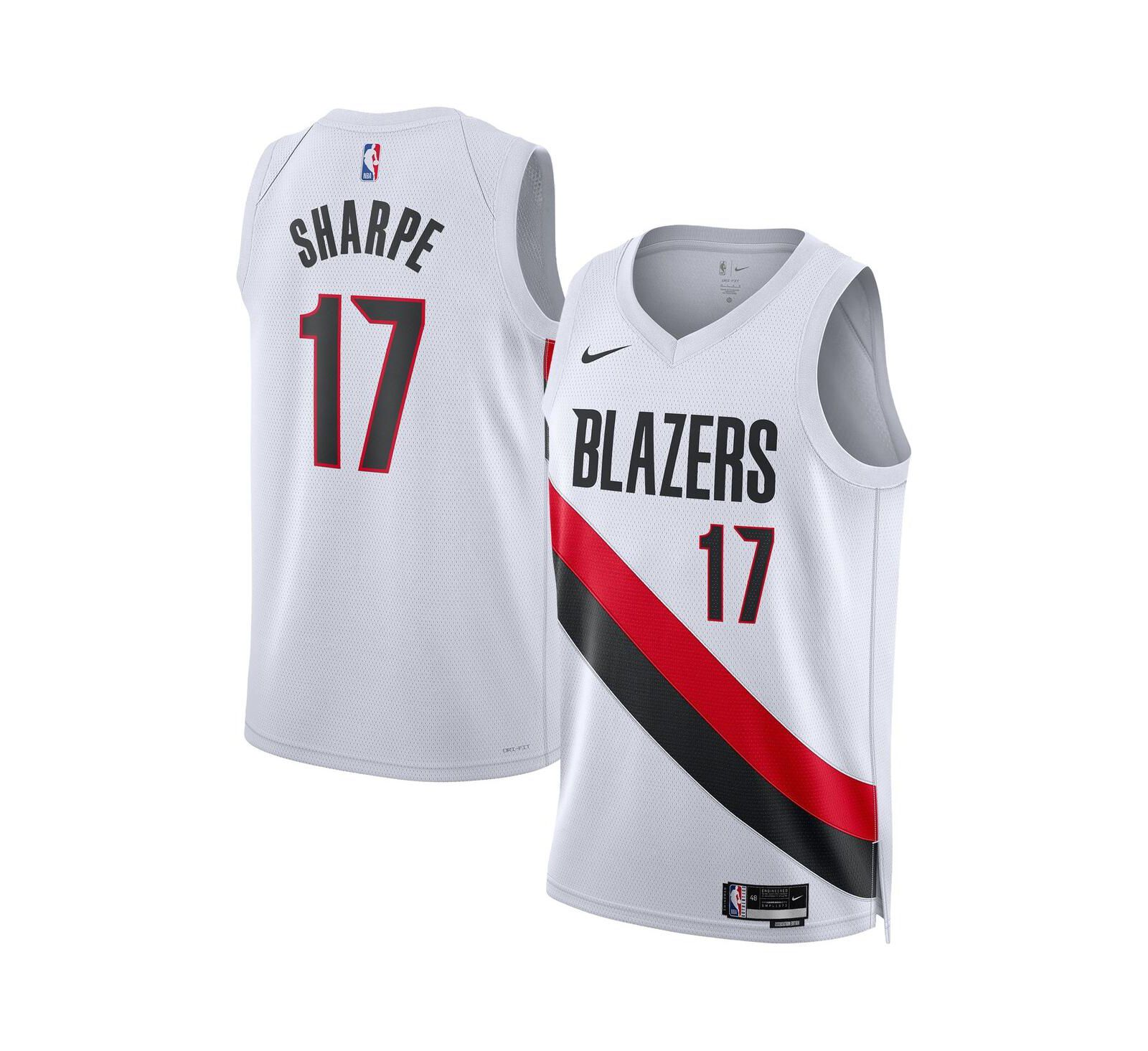 Nike Men's and Women's Shaedon Sharpe White Portland Trail Blazers Swingman Player Jersey