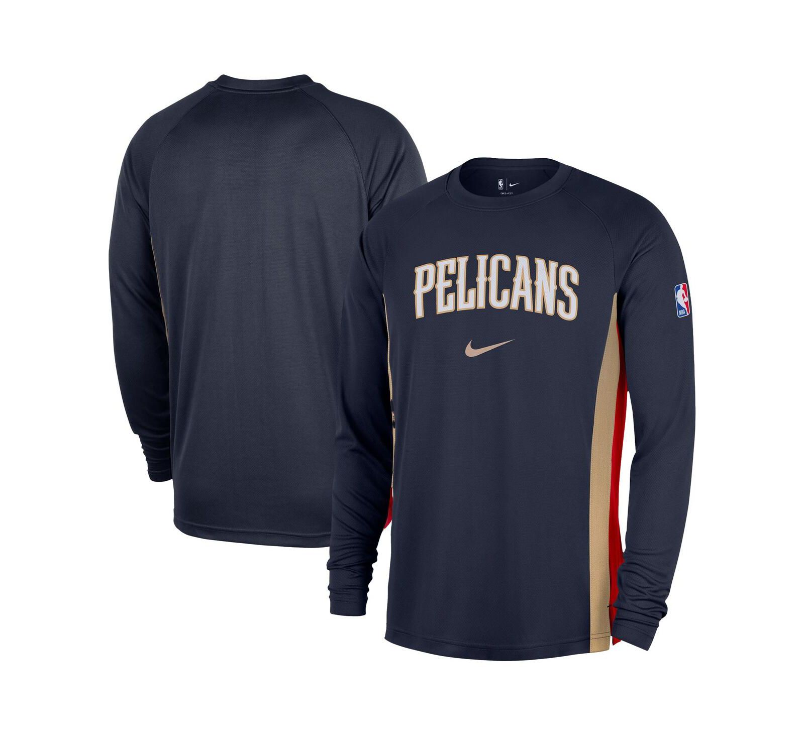 Nike Men's Navy New Orleans Pelicans 2025/26 Authentic Pre-Game Legend Dri-FIT Long Sleeve Shooting T-Shirt