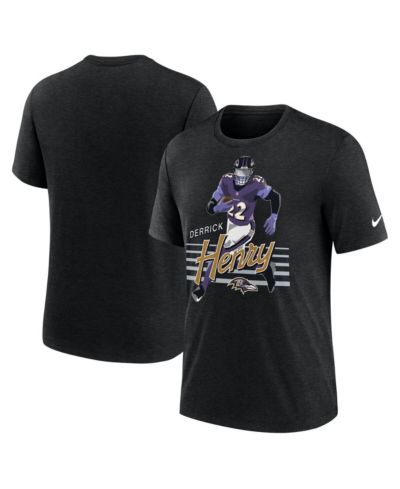 Nike мужская футболка с графикой Derrick Henry Heather Black Baltimore Ravens
