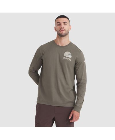 Nike Men's Olive Cleveland Browns 2025 Salute to Service Sideline Long Sleeve T-Shirt