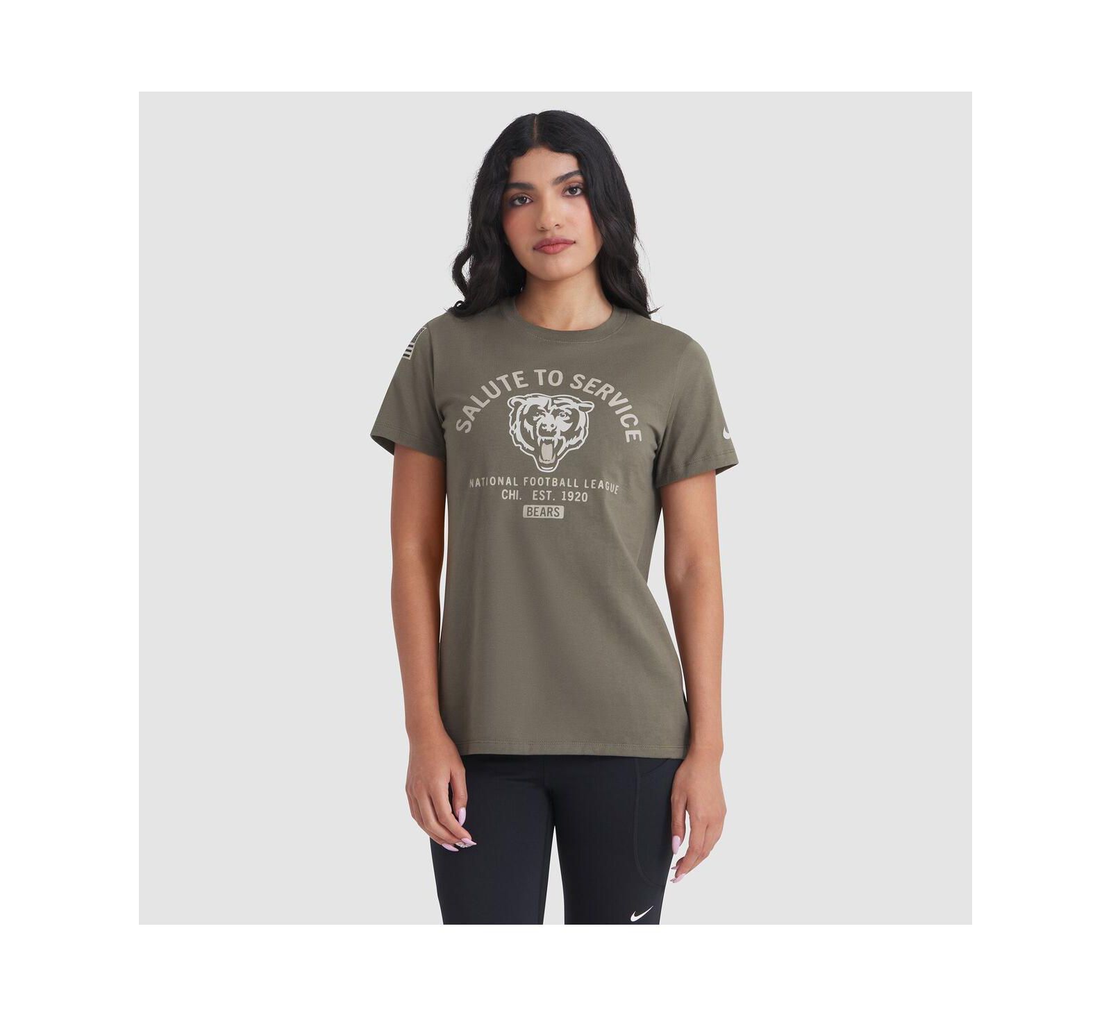 Nike Women's Olive Chicago Bears 2025 Salute to Service Sideline T-Shirt