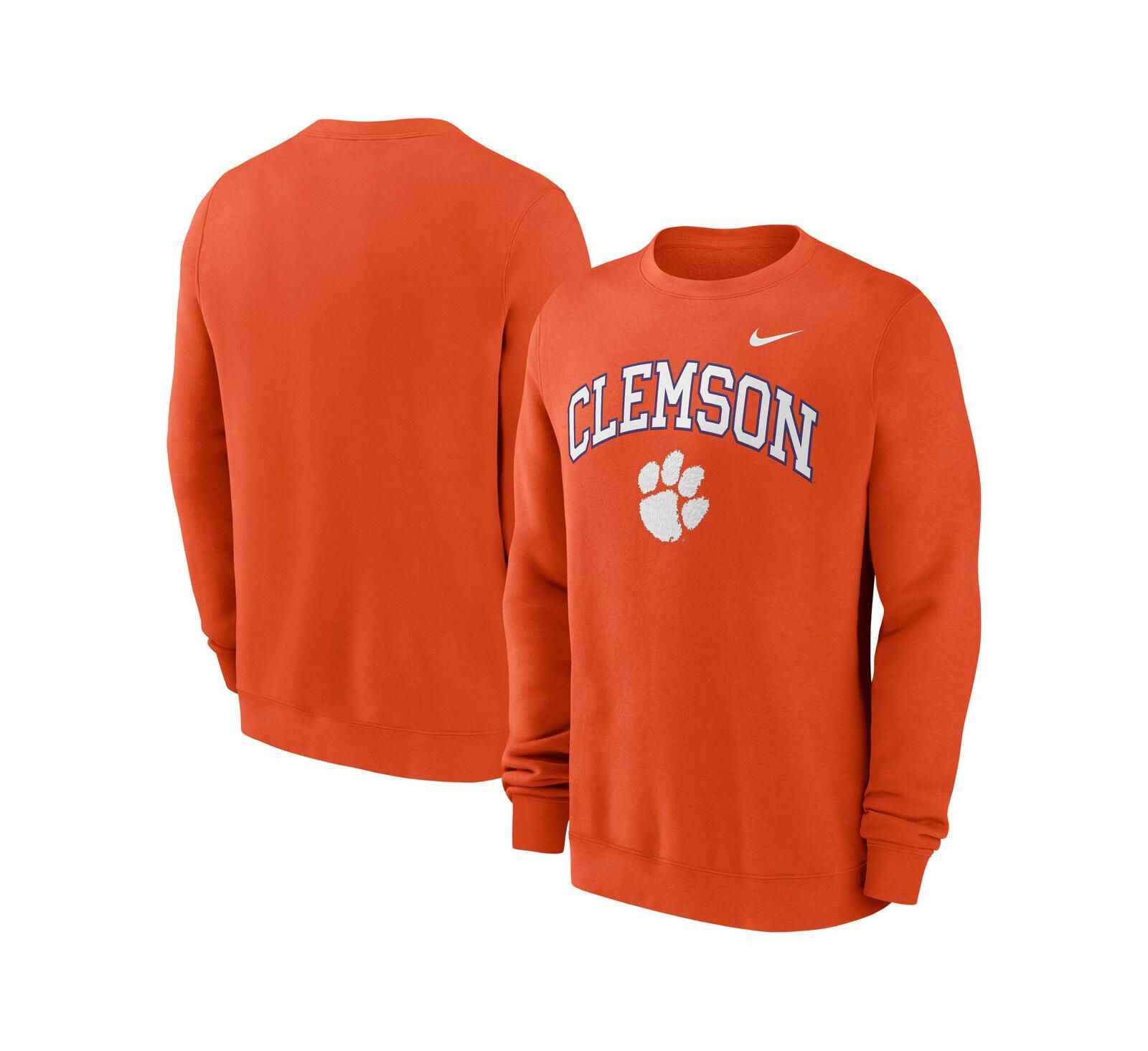 Мужской свитшот Nike Orange Clemson Tigers Arch Pullover
