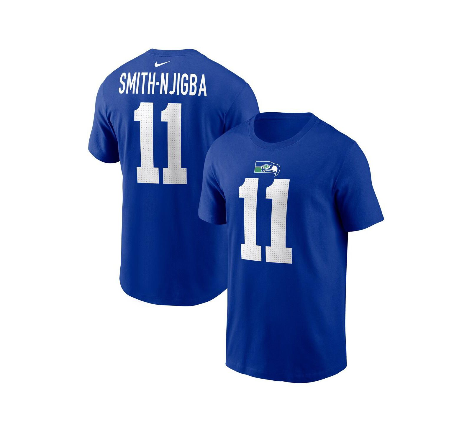 Nike Men's Jaxon Smith-Njigba Royal Seattle Seahawks Player Name & Number T-Shirt