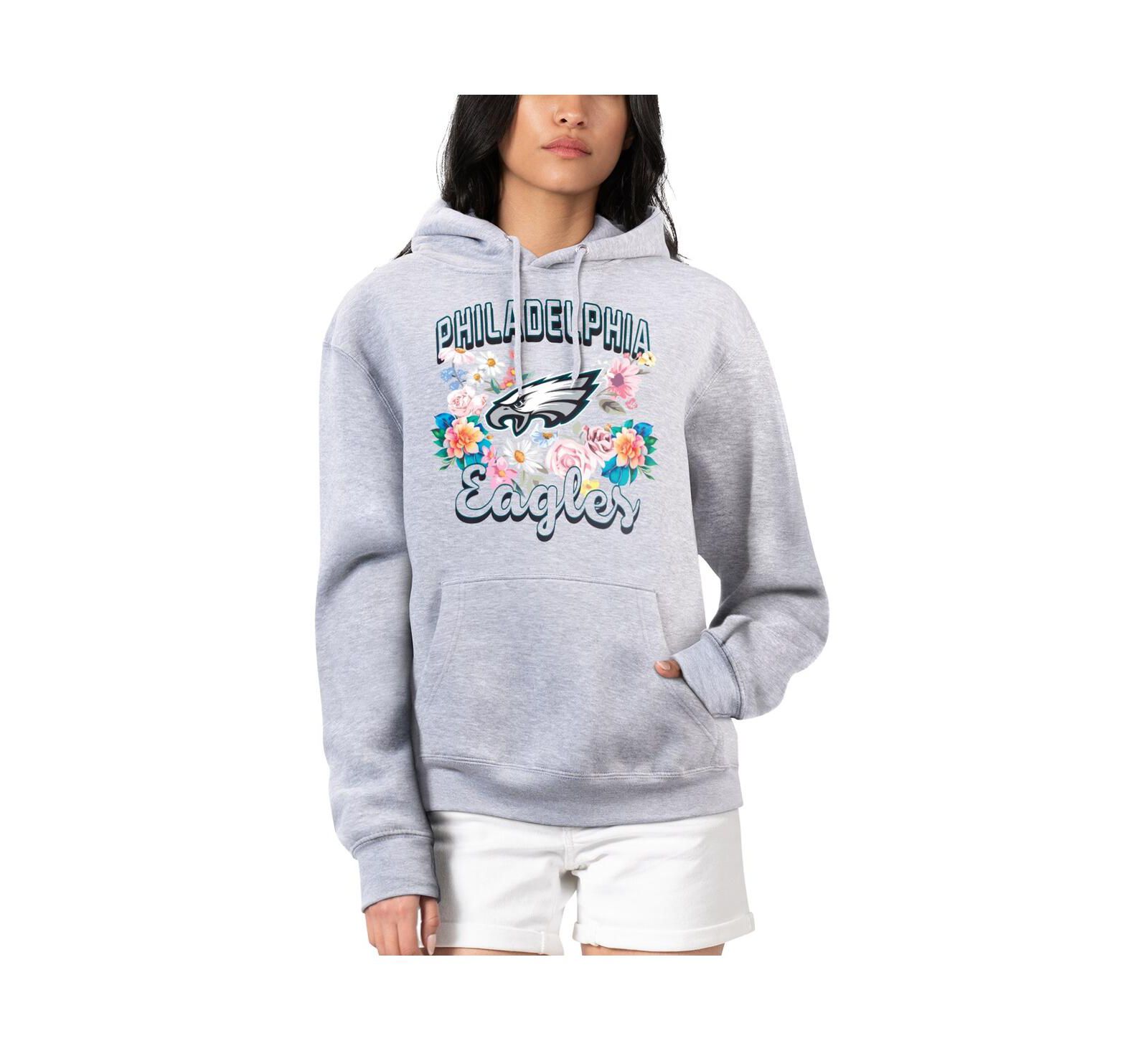 Женское флисовое худи G-III 4Her by Carl Banks Heather Gray Philadelphia Eagles, с логотипом команды