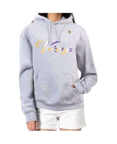 Женское худи G-III 4Her by Carl Banks серое с логотипом Minnesota Vikings