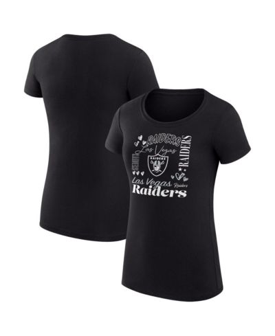 Женская футболка G-III 4Her by Carl Banks Las Vegas Raiders Super-Slim Fit Lightweight Collage Team