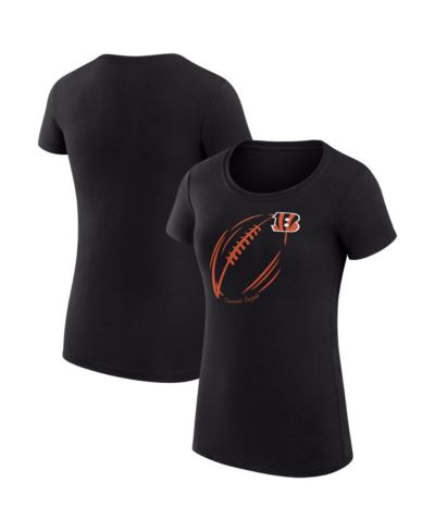 Женская футболка G-III 4Her by Carl Banks Black Cincinnati Bengals Super-Slim Fit Lightweight