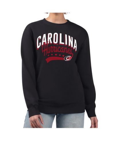 G-III 4Her by Carl Banks Женский Black Carolina Hurricanes Filigree Team Graphic Fleece Pullover Sweatshirt