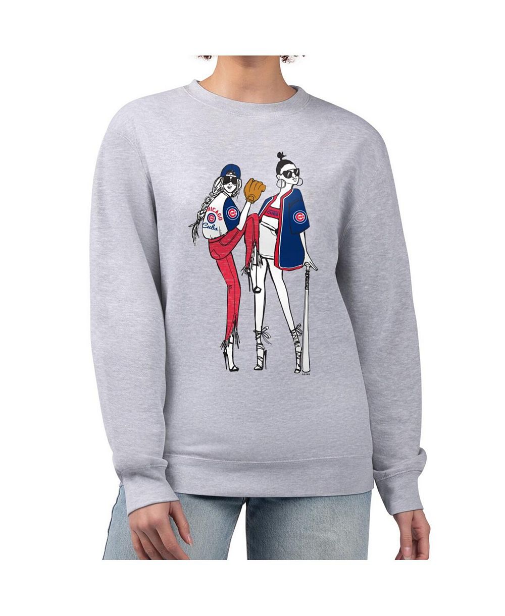 G-III 4Her by Carl Banks женское флисовое худи Chicago Cubs, цвет Heather Gray