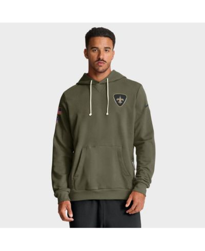 Мужское худи Nike Olive New Orleans Saints 2025 Salute to Service Sideline Standard Issue Dri-FIT