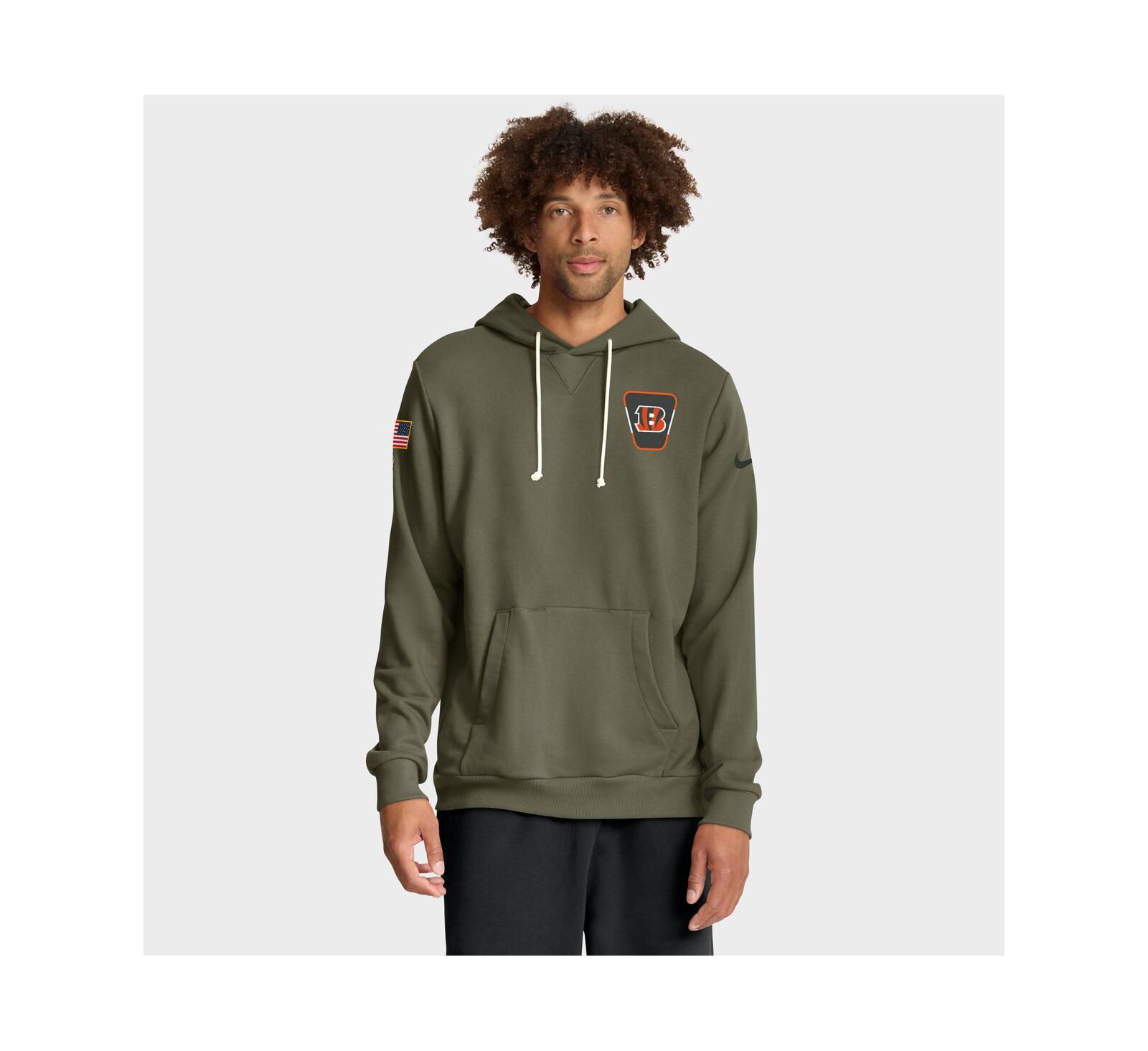 Nike Мужской худи Dri-FIT Cincinnati Bengals 2025 Salute to Service, оливковый