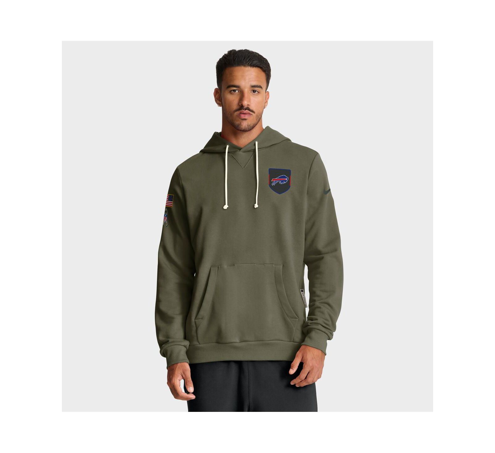Nike Мужское оливковое худи Buffalo Bills 2025 Salute to Service Dri-FIT