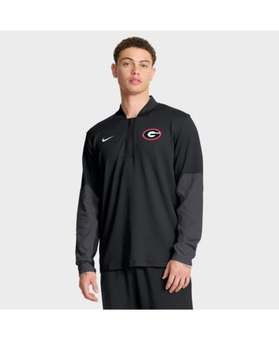 Nike Men's Black Georgia Bulldogs One Goal Performance Half-Zip Pullover Hoodie