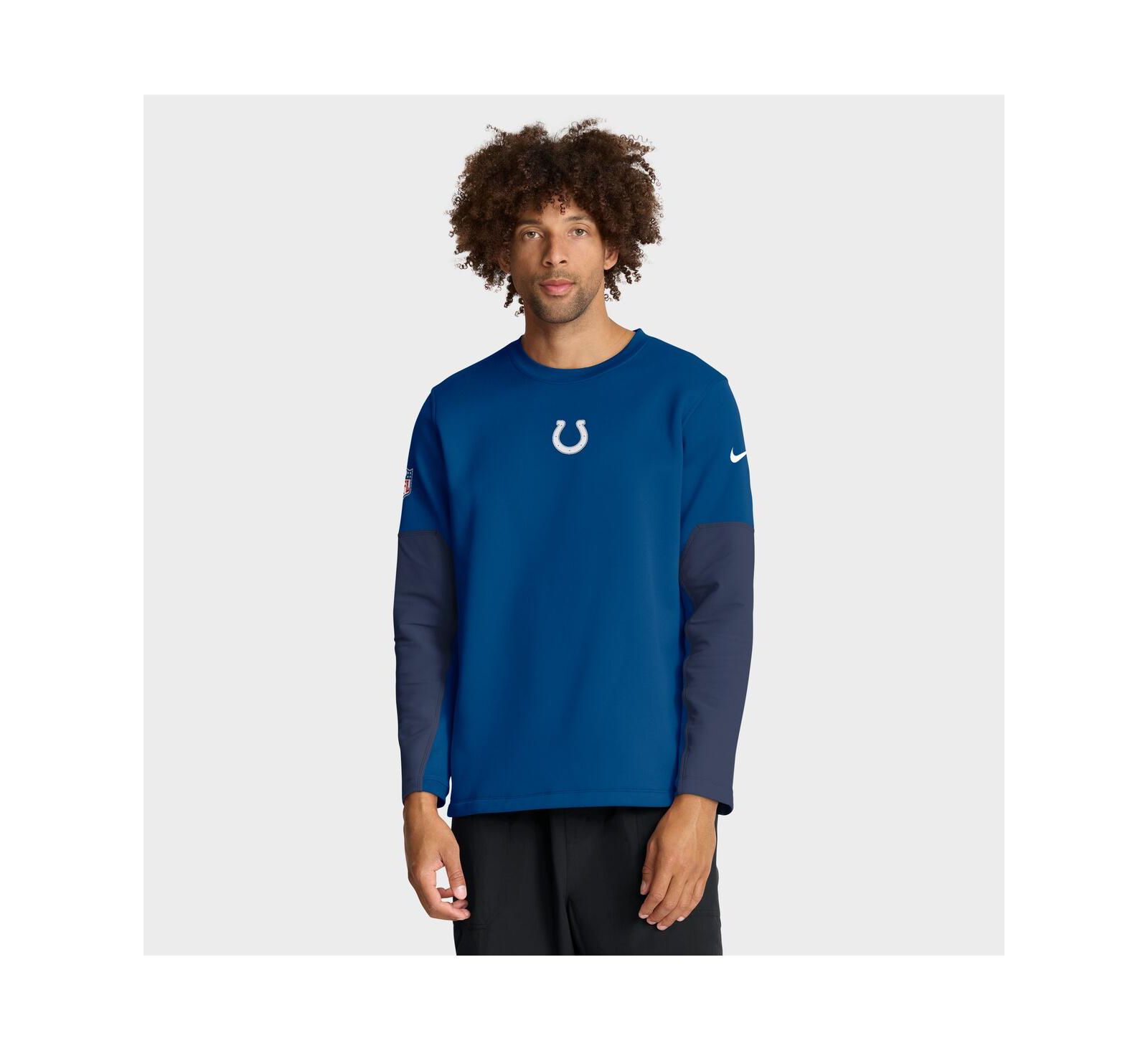 Nike Men's Royal Indianapolis Colts Sideline Coach Therma-FIT Long Sleeve T-Shirt
