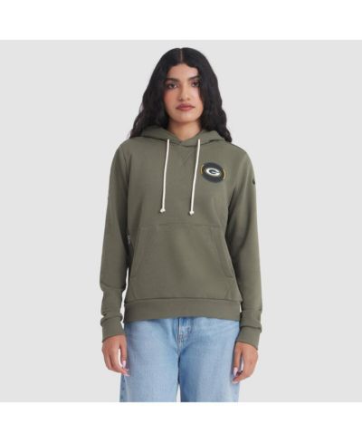 Nike Женское худи Bay Packers 2025 Salute to Service Dri-FIT оливкового цвета