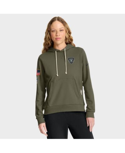 Nike Women's Olive Las Vegas Raiders 2025 Salute to Service Sideline Standard Issue Dri-FIT Hoodie