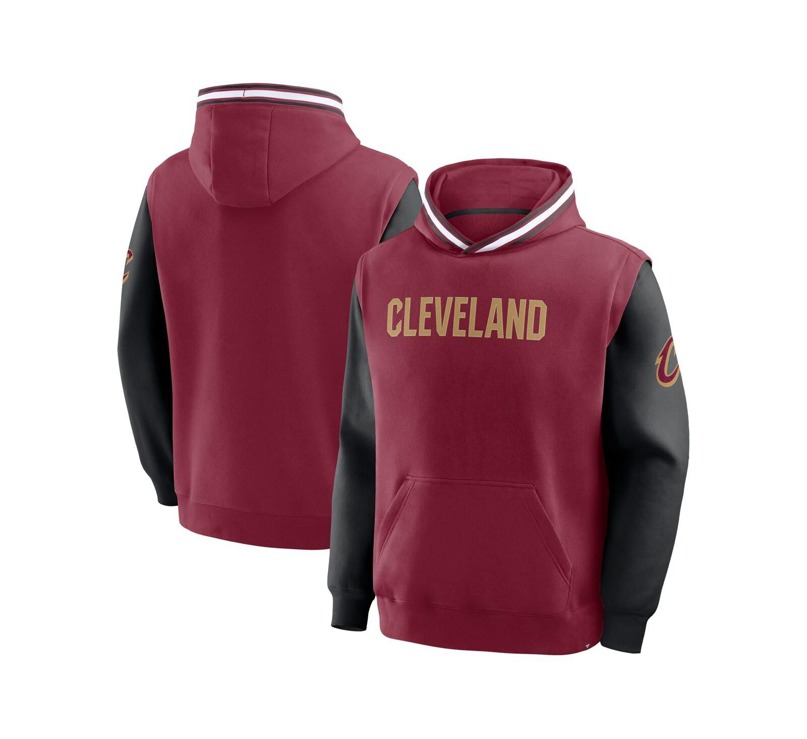 Fanatics Men's Wine/Black Cleveland Cavaliers Half Court Shot Clock Fastbreak Hoodie